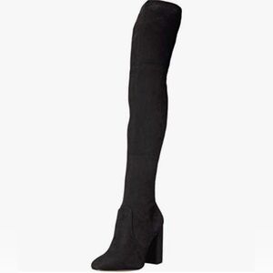 ALDO Meade Black Over the Knee Boots with Chunky Block Heel